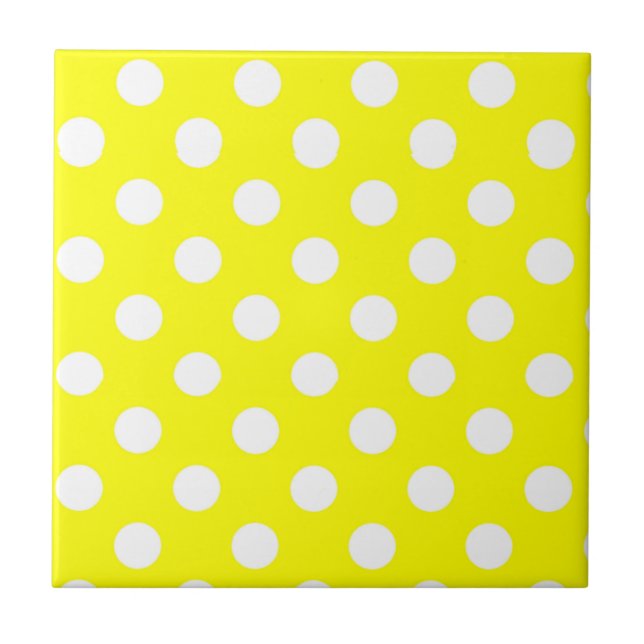 Keramiska plattor, färgstarka Färg Gult Polka punk Kakelplatta (Framsidan)