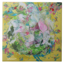 Keramiska plattor för abstrakt Blommigt