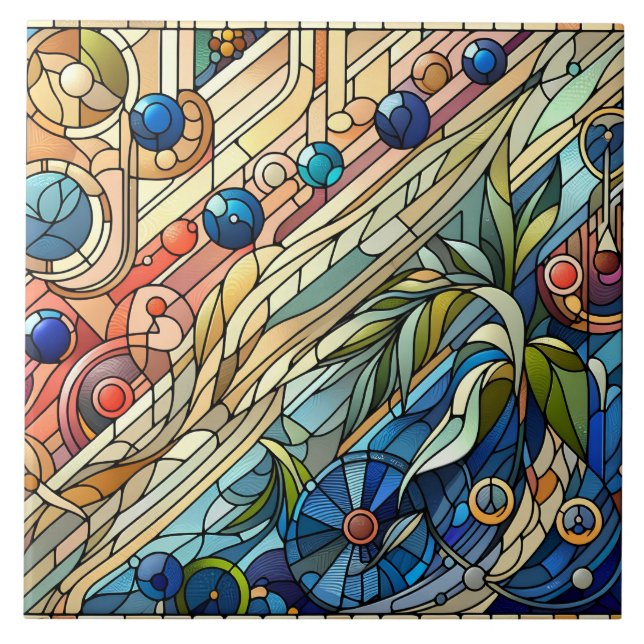 Keramiska plattor för Art Deco-design Kakelplatta (Framsidan)