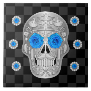 Keramiska plattor för Chrome Calavera (Blue Ro) Kakelplatta