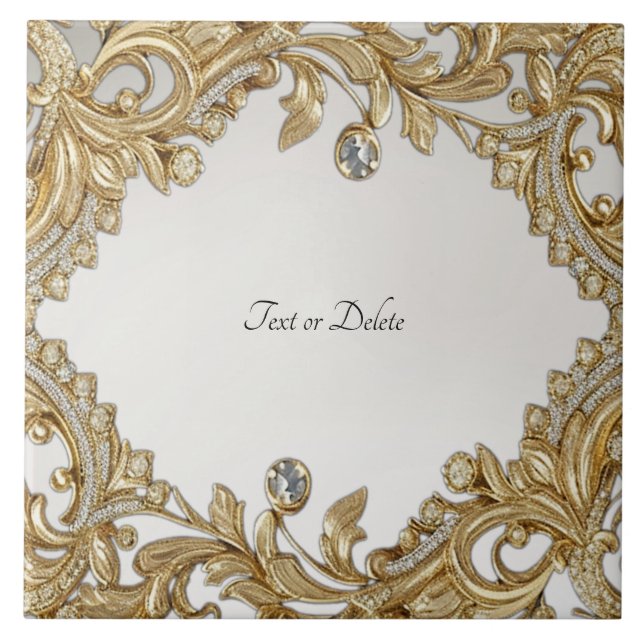 Keramiska plattor för dekorativ Guld Kakelplatta (Framsidan)