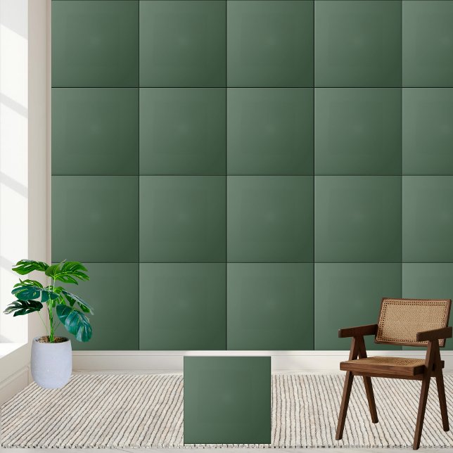 Keramiska plattor för Grönt av klassisk fast skog Kakelplatta (Classic Solid Forest Green Ceramic Tile)