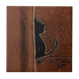 Keramiska plattor för Höger av fast katt Kakelplatta