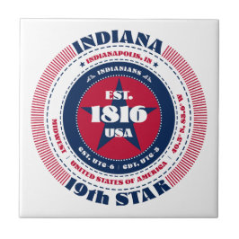 Keramiska plattor för röda, vita och blå indiana kakelplatta