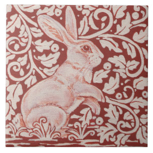 Keramiska plattor för Rust Färg Rabbit & Löv De Kakelplatta