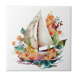 Keramiska plattor för sjöfärgssegelbåtar kakelplatta