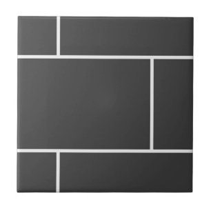 Keramiska plattor för trendig Classic Black Tunnel Kakelplatta