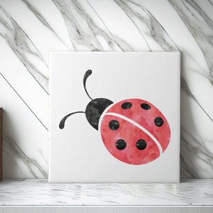 Keramiska plattor för vattenfärg Ladybug Kakelplatta