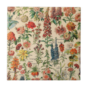 Keramiska plattor för vintage Flowers Kakelplatta