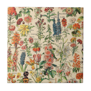 Keramiska plattor för vintage Flowers Kakelplatta