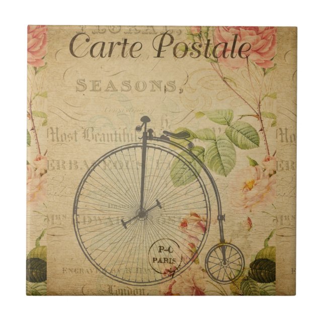 Keramiska plattor för vykort för fransk kakelplatta (Framsidan)