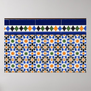 Keramiska plattor från Granada Poster
