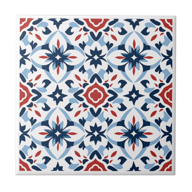 Keramiska plattor från Moroccan Zellij stil Kakelplatta (Framsidan)