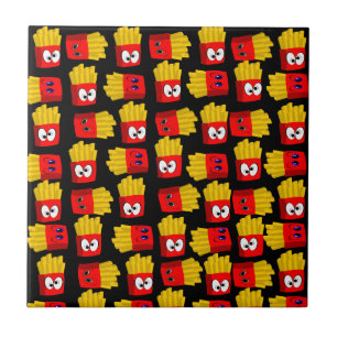 Keramiska plattor Fransk Fries Black Red Kakelplatta