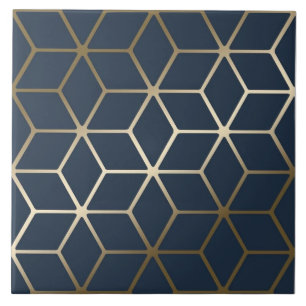 Keramiska plattor - Geometric Silver och Blue/Gråt Kakelplatta