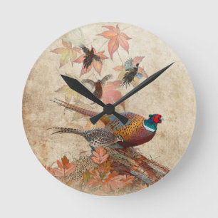 Keramiska plattor i dekorativ kudde rund klocka