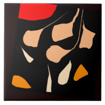 Keramiska plattor i löv