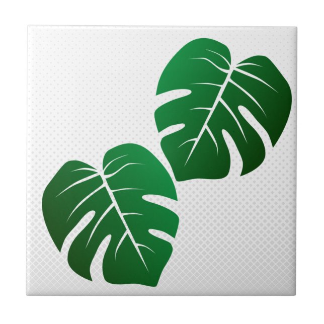 Keramiska plattor i Monstera Löv-design Kakelplatta (Framsidan)