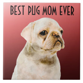 Keramiska plattor i Pug Mamma Kakelplatta