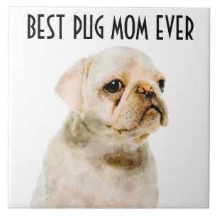 Keramiska plattor i Pug Mamma Kakelplatta