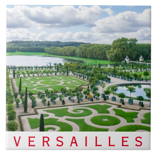 Keramiska plattor i Versailles Palace Gardens Kakelplatta (Framsidan)