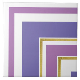 Keramiska plattor - Lilac med Guld-beskärt hörn Kakelplatta
