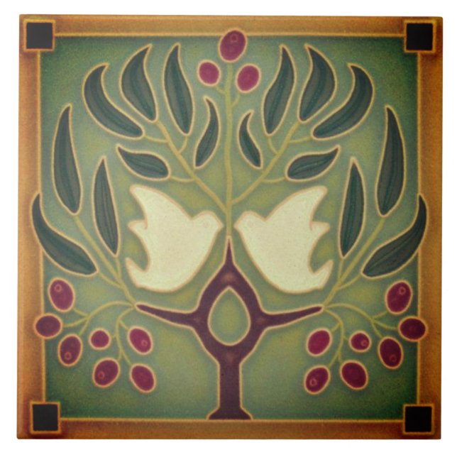 Keramiska plattor - Love birds Kakelplatta (Framsidan)