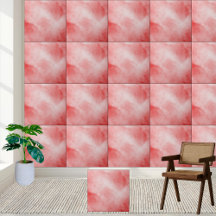 Keramiska plattor med röd vattenfärg i modern Abst