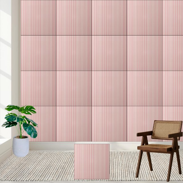 Keramiska plattor med rosa kakelplatta (Pink Striped Ceramic Tile)
