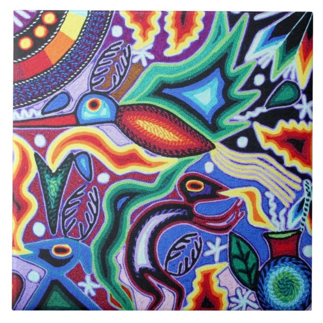 Keramiska plattor - mexikanska Wildlife Art Kakelplatta (Framsidan)