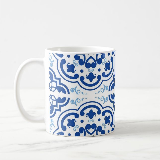 Keramiska plattor mönster kaffemugg (Vänster)