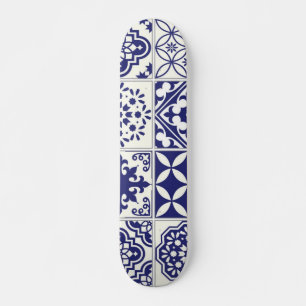 Keramiska plattor mönster mini skateboard bräda 18,5 cm