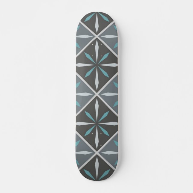 Keramiska plattor mönster mini skateboard bräda 18,5 cm (Framsida)