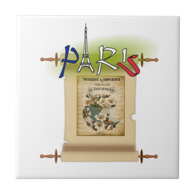 Keramiska plattor Paris Frankrike Kakelplatta (Framsidan)