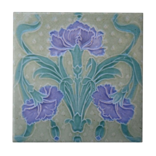 Keramiska plattor - Reproduction Art nouveau Lilac Kakelplatta (Framsidan)