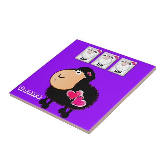 Keramiska plattor, Rosa, Lila Kakelplatta (Sidan)