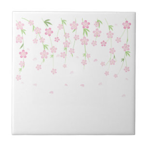 Keramiska plattor Rosa & Vita Blommor Blommig Kakelplatta