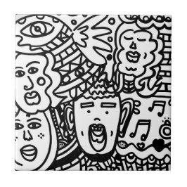 Keramiska plattor - svartvitt kakelplatta