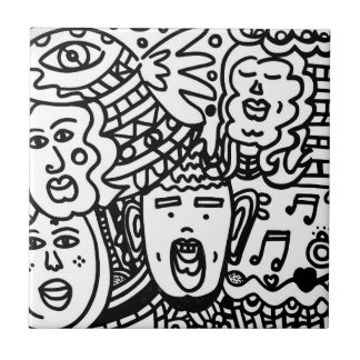 Keramiska plattor - svartvitt kakelplatta