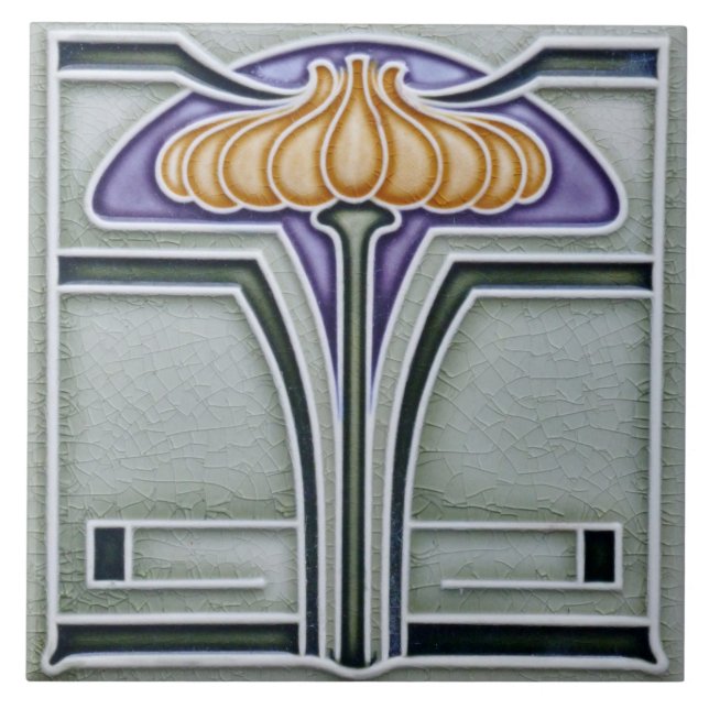 Keramiska plattor - Väggplattan vid Blommigten Art Kakelplatta (Framsidan)