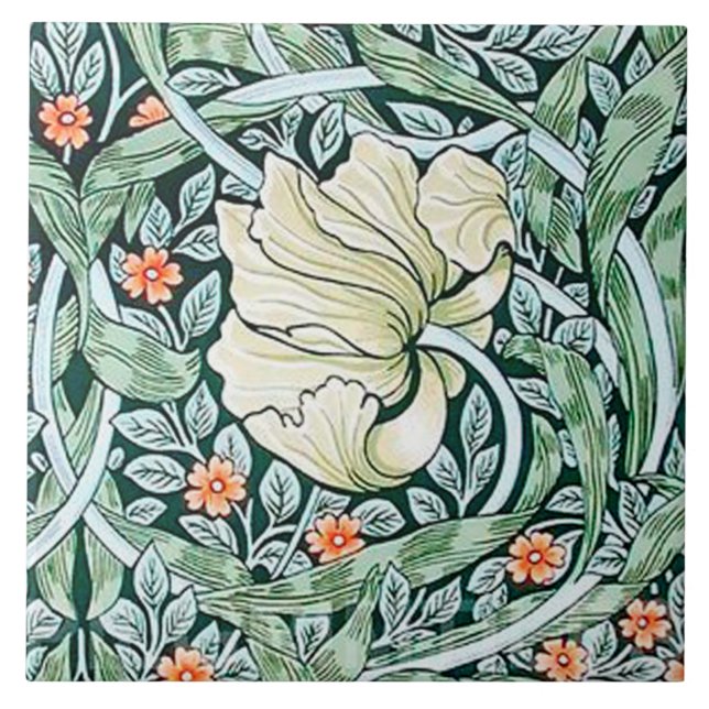 Keramiska plattor William Morris-design 011 Kakelplatta (Framsidan)