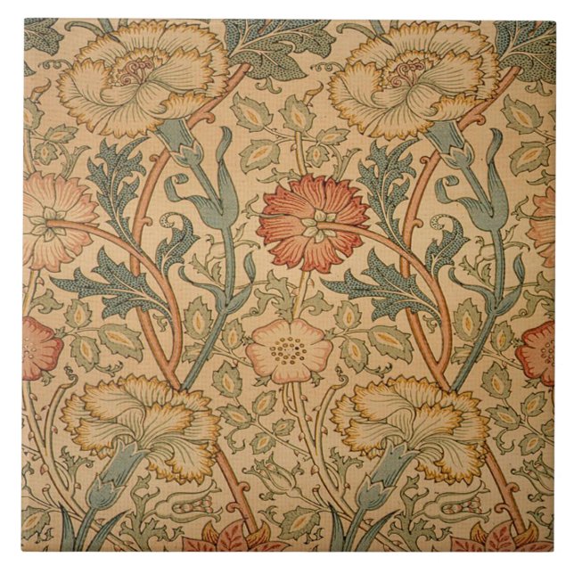Keramiska plattor William Morris-design 07 Kakelplatta (Framsidan)