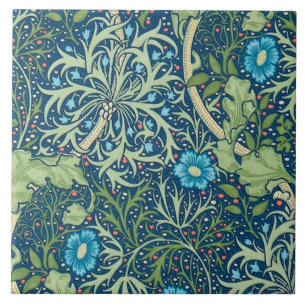 Keramiska plattor William Morris-design 08 Kakelplatta