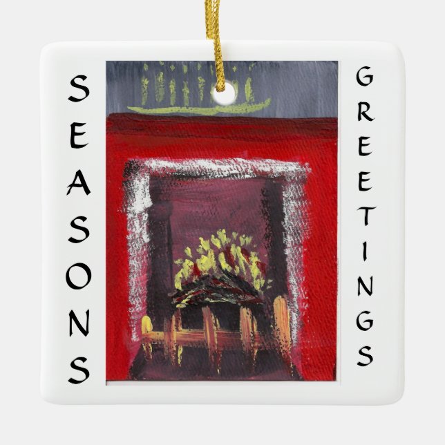 Keramiska prydnadar julgransprydnad keramik (Framsida)