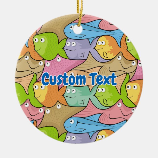 Keramiska prydnadsföremål av tecknad julgransprydnad keramik (Framsidan)