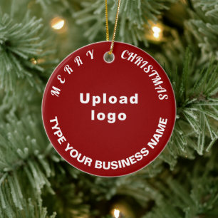 Keramiska prydnadsföremål för Business jul Red Cir Julgransprydnad Keramik