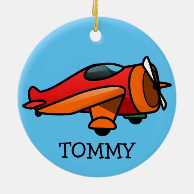 Keramiska prydnadsföremål för flygplan julgransprydnad keramik (Baksidan)