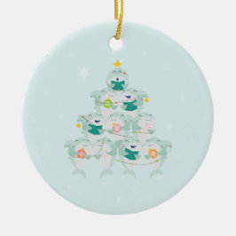 Keramiska prydnadsföremål från Cute Shark Julgran Julgransprydnad Keramik