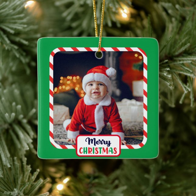 Keramiska prydnadsföremål i Candy cane (lägg till  Julgransprydnad Keramik (Träd)