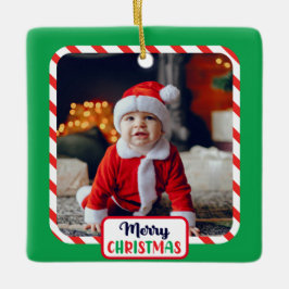 Keramiska prydnadsföremål i Candy cane (lägg till Julgransprydnad Keramik